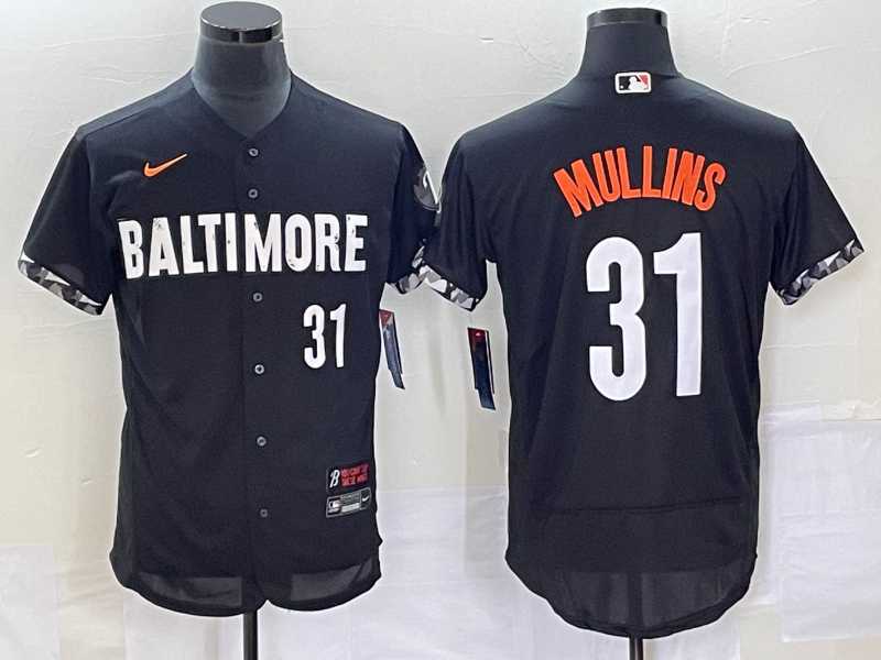 Men%27s Baltimore Orioles #31 Cedric Mullins Number Black 2023 City Connect Flex Base Stitched Jerseys